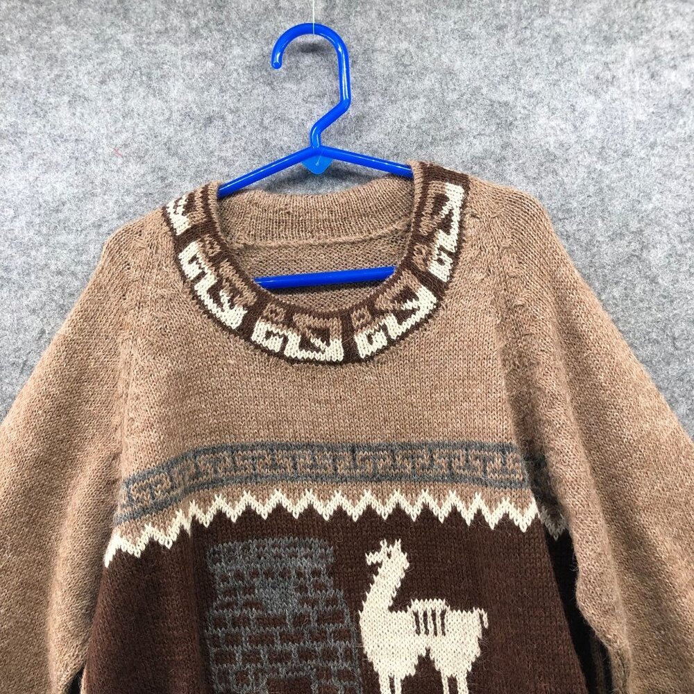 Kids Brown Llama Sweater - Picture 3 of 7